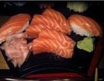 salmon sashimi
